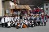 Foto di gruppo in piazza San Germano di ritorno dai giri del marted